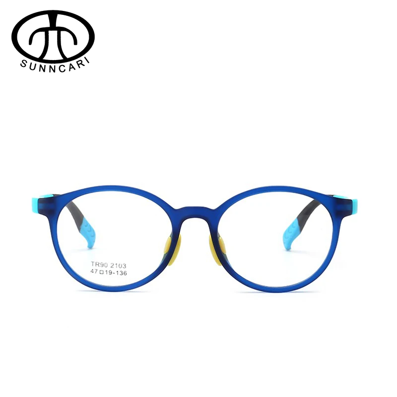 Дети девочка мальчик эластичные очки ноги очки против близорукости в оправе оптические очки силиконовые детские оправы TR90 удобные анти-синие - Цвет оправы: BLUE