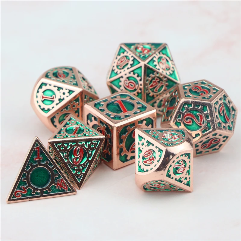 Металлические кости для настольных игр с сумкой D20 D12 D10 D8 D6 D4 | Спорт и развлечения