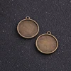 10PCS  8mm-25mm Antique Bronze Vintage Round charm Double Sided Cabochon Settings Jewelry Blanks Fit Diy Jewelry Making ► Photo 3/6