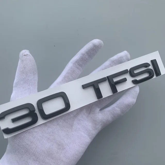 Наклейка на багажник автомобиля для Audi седан внедорожник A4L A5 A6L Q3 Q5 Q7 30TFSI 35TFSI 40TFSI 45TFSI 50TFSI 55TFSI номер буквы эмблема - Цвет: 30TFSI Glossy Black