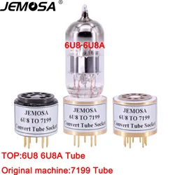1PC 9PIN Tube Socket 6U8A 6U8 TO 7199 Tube (bottom) DIY Audio Vacuum Tube Amplifier Convert Socket Adapter