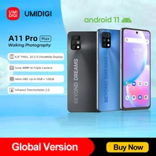 [World Premiere ] UMIDIGI A11 Pro Max Global Version 6.8"FHD+ Screen Smartphone 128GB Helio G80 48MP AI Triple Camera 5150mAh