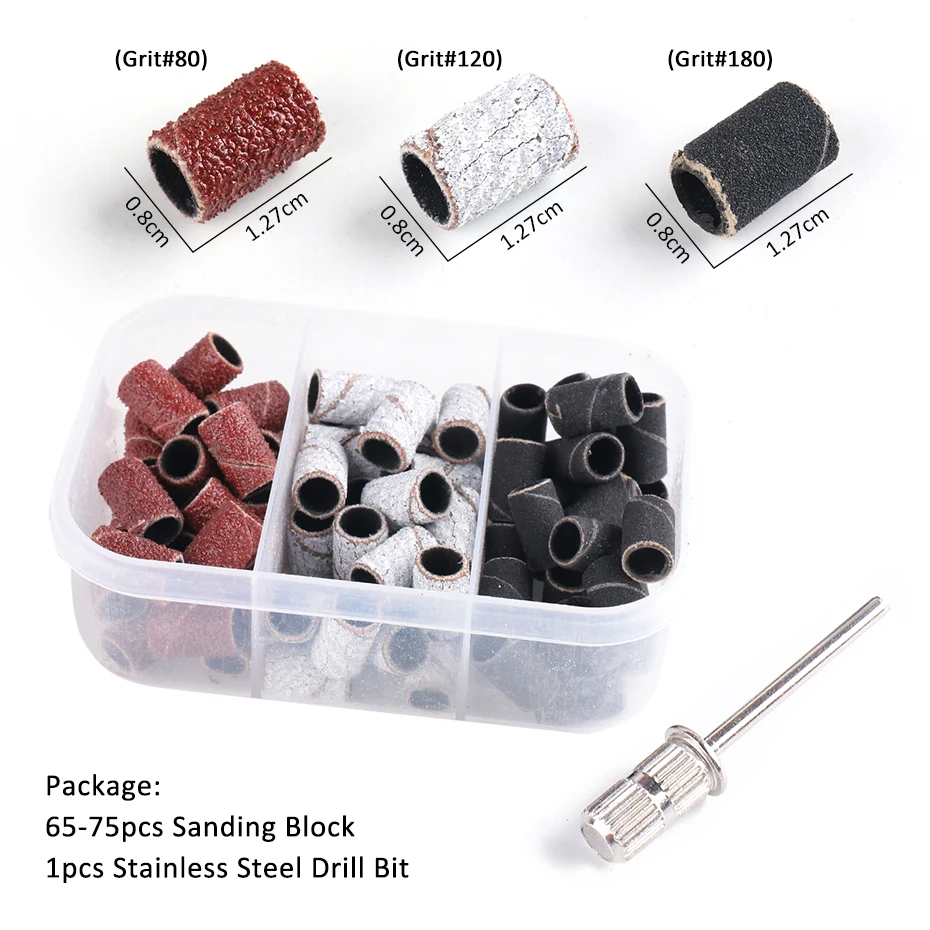 Kit De 100 Bandes De Ponçage à Tambour 80# 120# Pour Outils Rotatifs Dremel - 3mm