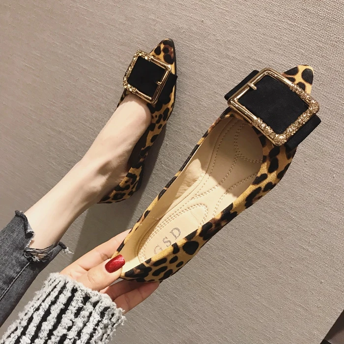 Lady Shoes Flat Heel Leopard Fashion Classic All Match Extra Big Size 44 45 46 Small Size 31 32 33 34 Pointed Toe Women Flats Lady Shoes Flat Heel Leopard Fashion Classic All Match Extra Big Size 44 45 46 Small Size 31 32 33 34 Pointed Toe Women Flats