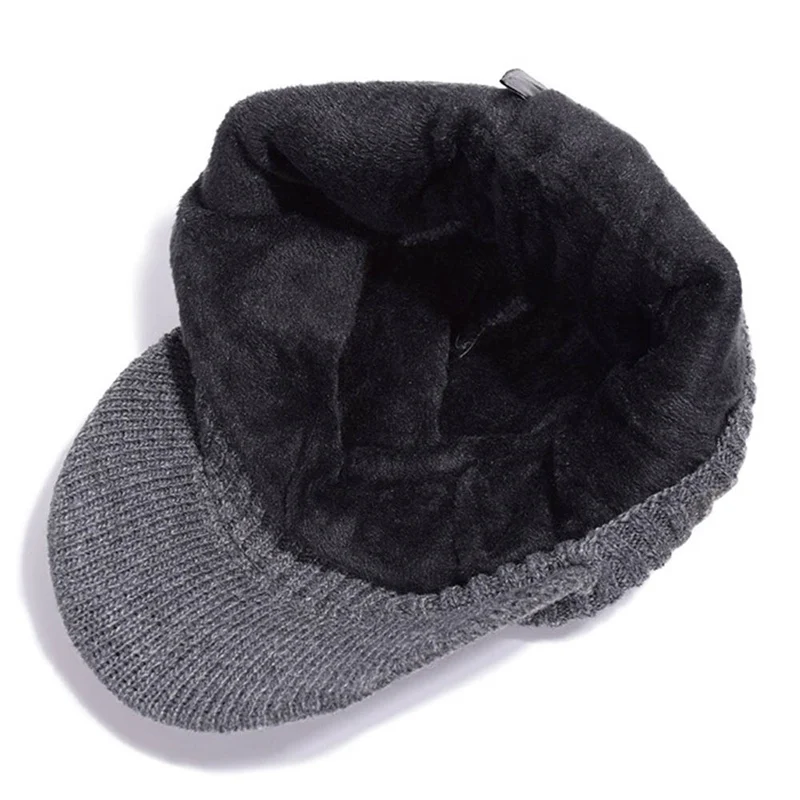 Warm Winter Men Thickened Baseball Cap Velvet Men's Beanies Hat Wholesale