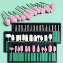 Juego de brocas de cuarzo para uñas, Lima de lana de diamante para manicura, lijadora de cutículas y pedicura, TR1560