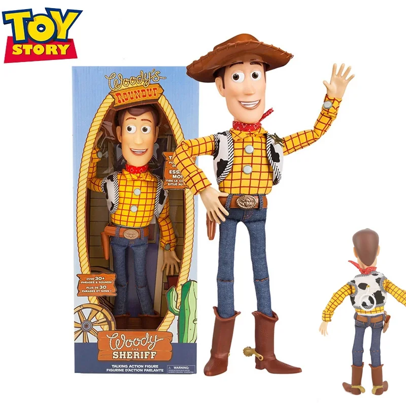 

35CM Pixar Toy Story 4 Talking Woody Action Figures Cloth Body Model Doll Limited Collection Toys Children Gifts