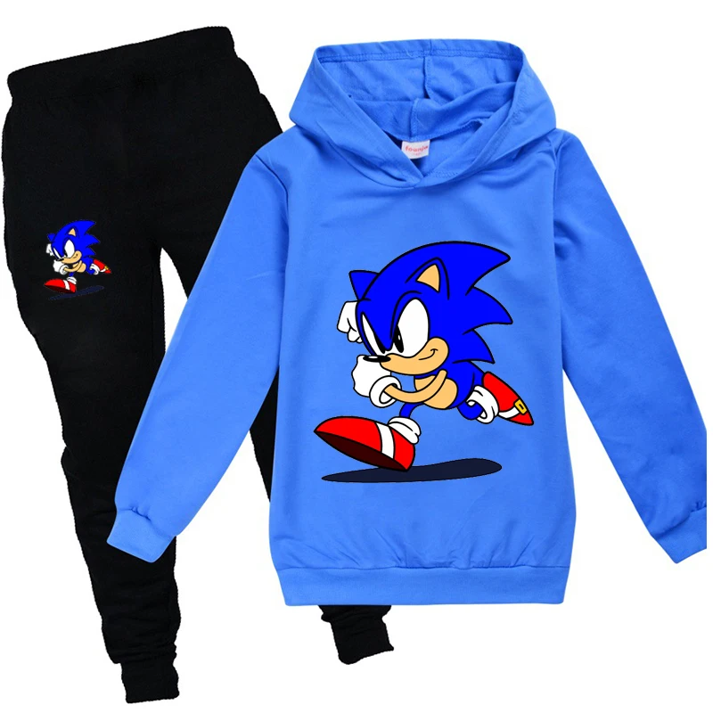 Sonic The Hedgehog Tracksuit Winter Clothing Kids Boutique Outfits