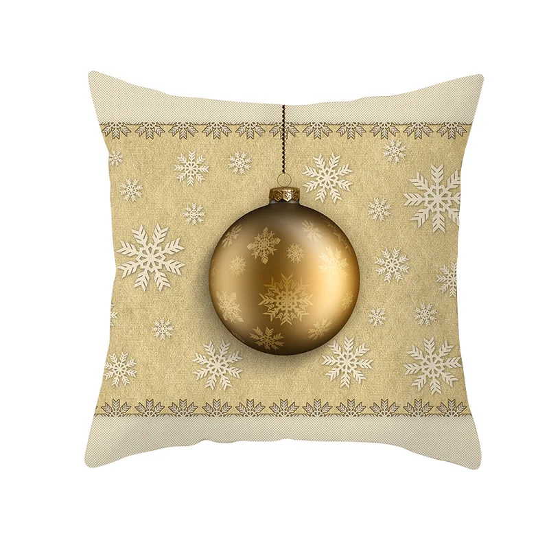 45 см полиэстер золотой чехол для подушки с принтом Navidad украшения Рождественские украшения для дома Natal Noel Декор год подарки - Цвет: TPR229-19