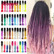 Alororo Afro Ombre Flechten Haar Synthetische Haar Verlängerung für Zöpfe 24 zoll 100g/Pack Jumbo Braid Haar Produkte großhandel