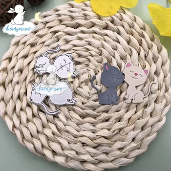 

Bunnymoon Couple Cats Metal Cutting Dies Stencils For Scrapbooking Photo Album Decoration Embossing Paper Card Craft