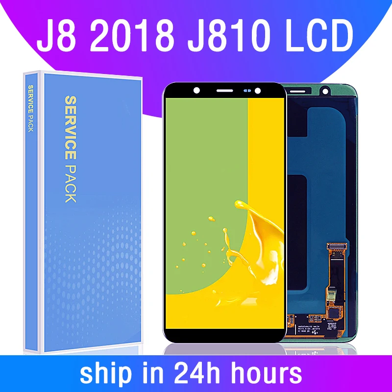 ЖК дисплей 6 0 ''Super AMOLED для SAMSUNG J8 2018 Samsung J810 экран с сенсорным дигитайзером в