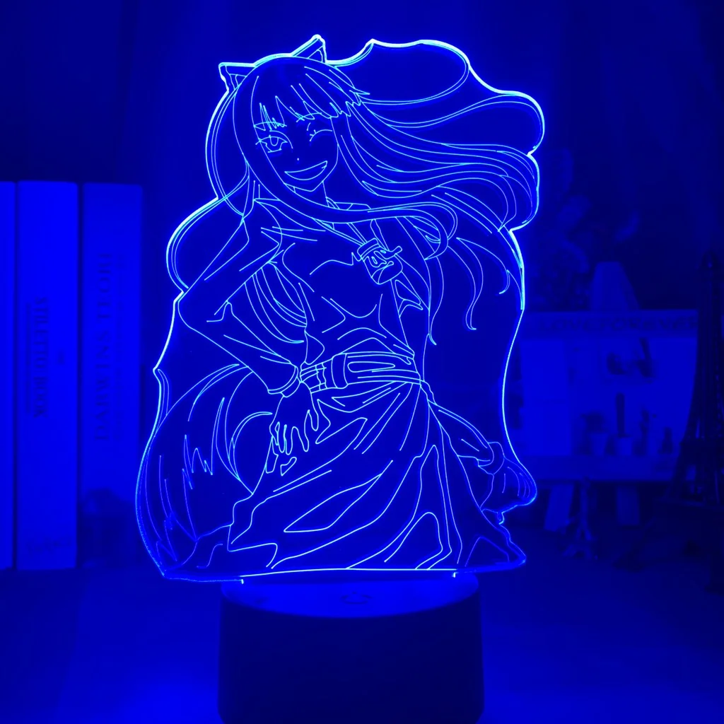 3d Лампа Полезная лиса Senko San рисунок ночной Светильник меняющий Цвет Usb Батарея ночной Светильник для девочек Декор для спальни светильник Holo