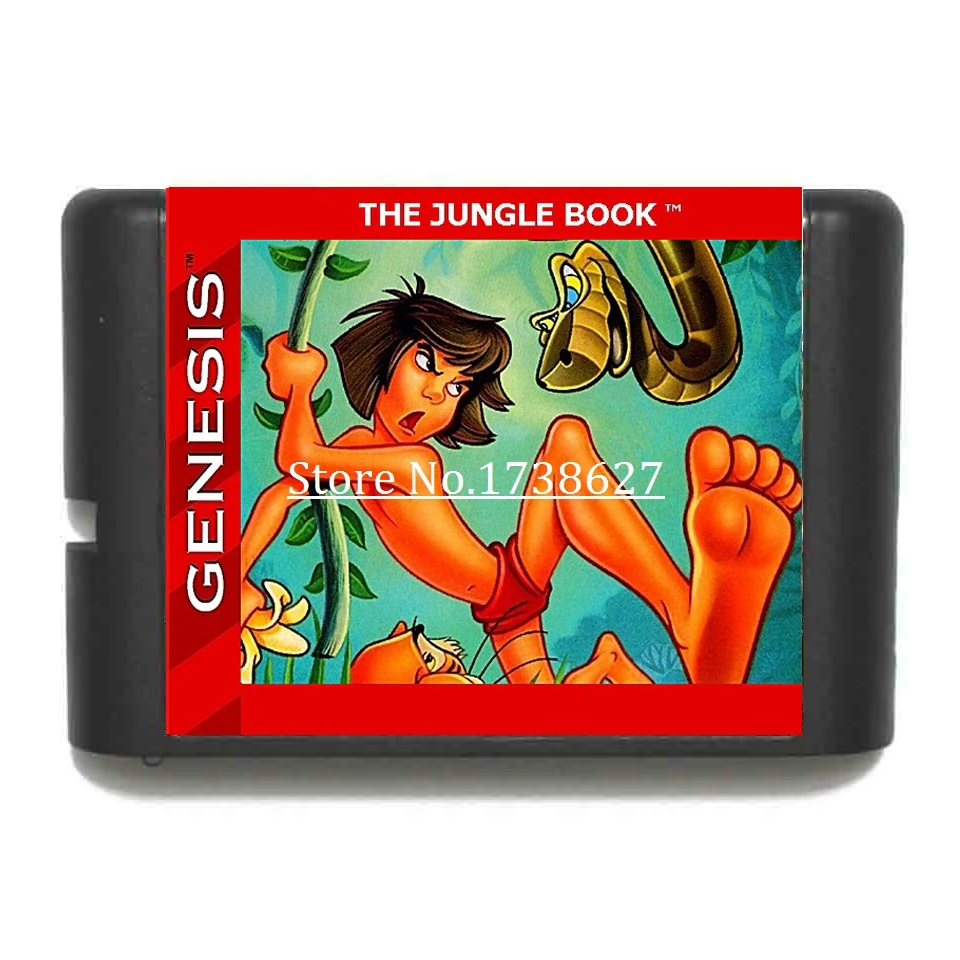 Книга джунглей 16 бит игровой Картридж для sega MegaDrive и Genesis системные консоли