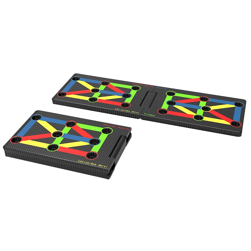 Newly Push Up Board 17 in 1 Complete Push Up Training System Color-Coded Collapsible Push-up Bracket Board BFE88