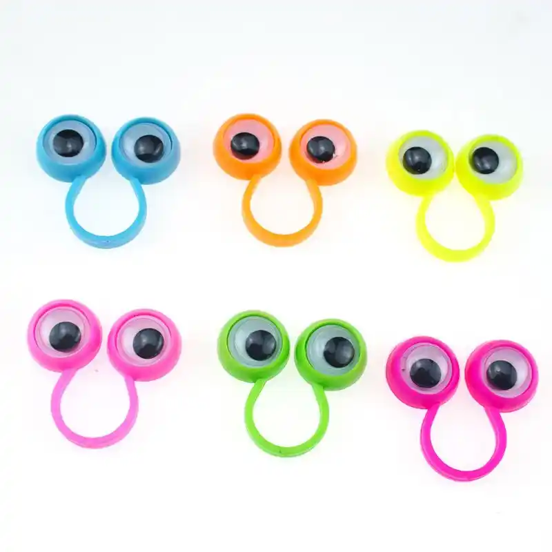 googly eye finger puppet rings