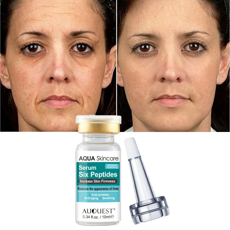 

AuQuest Six Peptides Face Serum Anti-wrinkle Anit-aging Essence Improve Dry Skin Whitening Moisturizing Brighten Nourish Firming