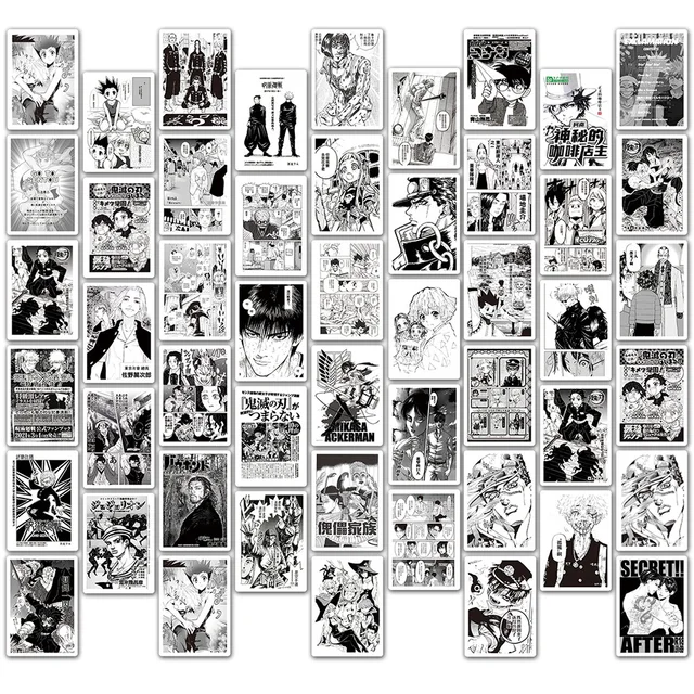 10/30/50/100PCS Mix Anime Demon Slayer Attack on Titan Stickers Poster Graffiti Decals Laptop Phone Luggage Car Sticker for Kids 6