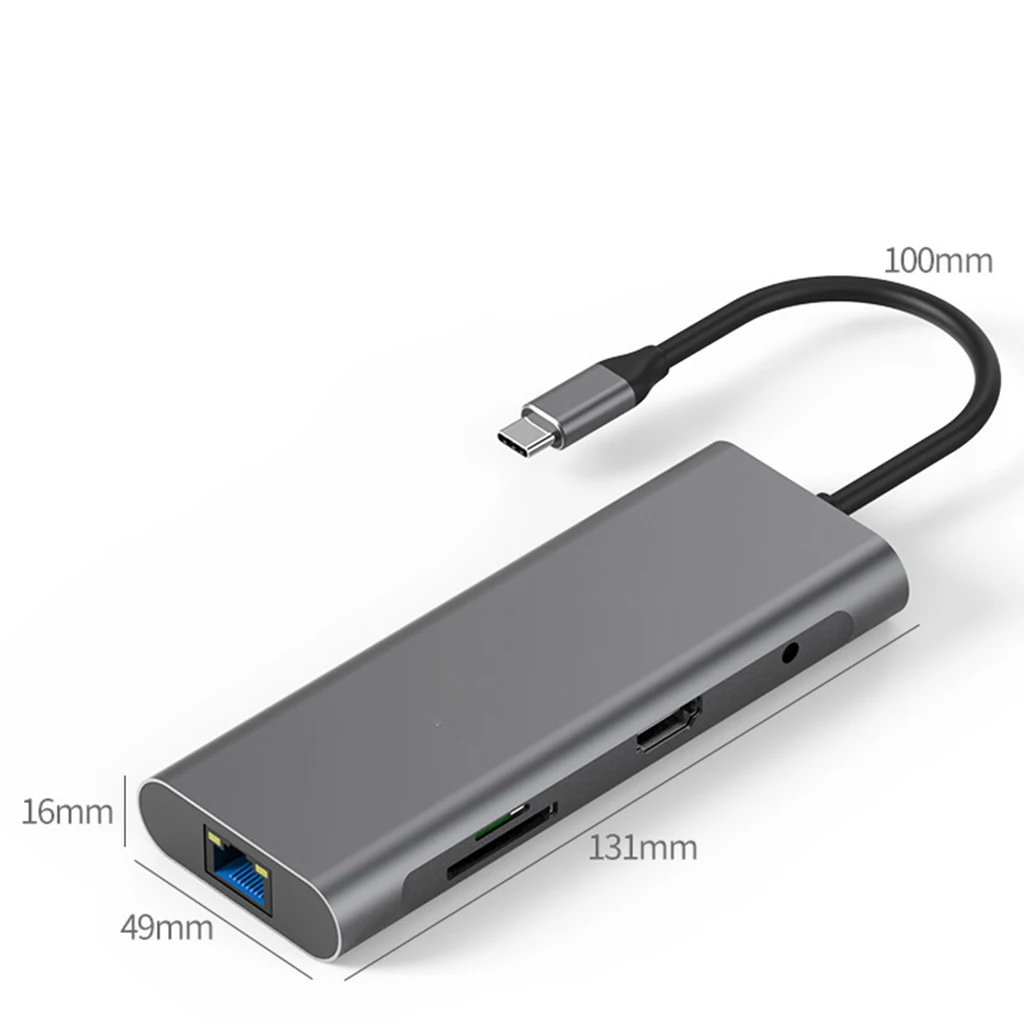 9 в 1 USB C концентратор ключ с Ethernet для MacBook Air Pro и других типов C ноутбука