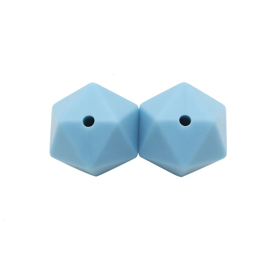 10pc BD027-22 10 шт. 17 мм Icosahedron, силиконовые бусины, Детские Прорезыватели, экологически чистые, без бисфенола, для детских прорезывателей, пустышки, цепочки, бусы, прорезыватели, ожерелье - Цвет: 10pc BD027-22