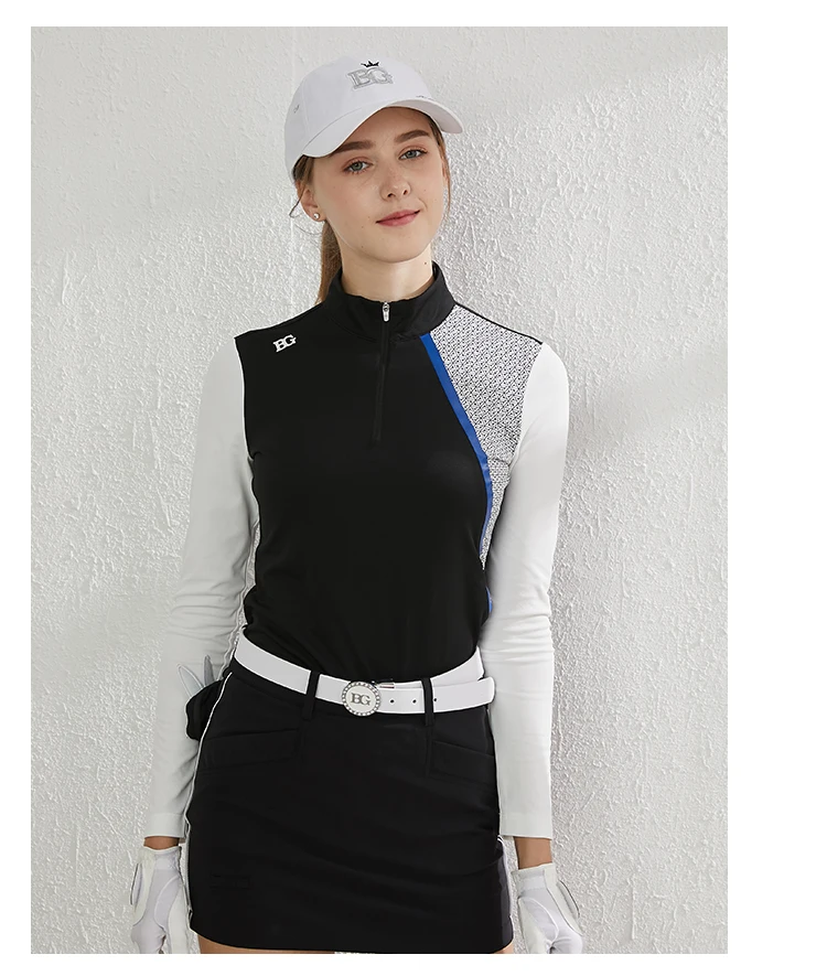 Blktee Golf women long sleeves shirt Personality collar BG-19055 golf Lady clothes