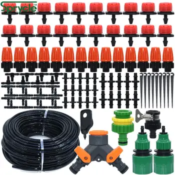 

SPRYCLE 25M Garden Micro Drip Irrigation Kits Misting Watering System Automatic Adjustable Dripper Atomizer for 4/7mm 1/4'' Hose