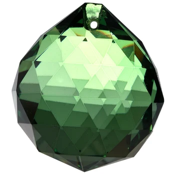 

40mm Feng Shui Crystal ball - Green