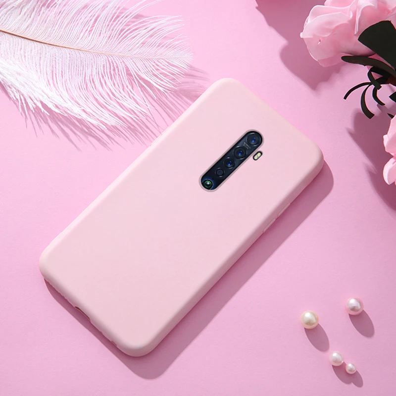 Pink Auroras для oppo Reno 2 чехол для телефона официальный полная защита Мягкий жидкий силиконовый чехол для oppo reno 2f 2z чехол - Цвет: Pink