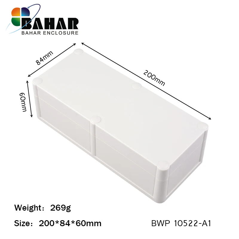 BWP10522-A1 IP68 ABS пластмассовый, водонепроницаемый корпус инструмент «сделай сам» Корпус Провода Соединительная коробка прозрачная наружная коробка для электрических 200*84*60 мм - Цвет: BWP10522-A1