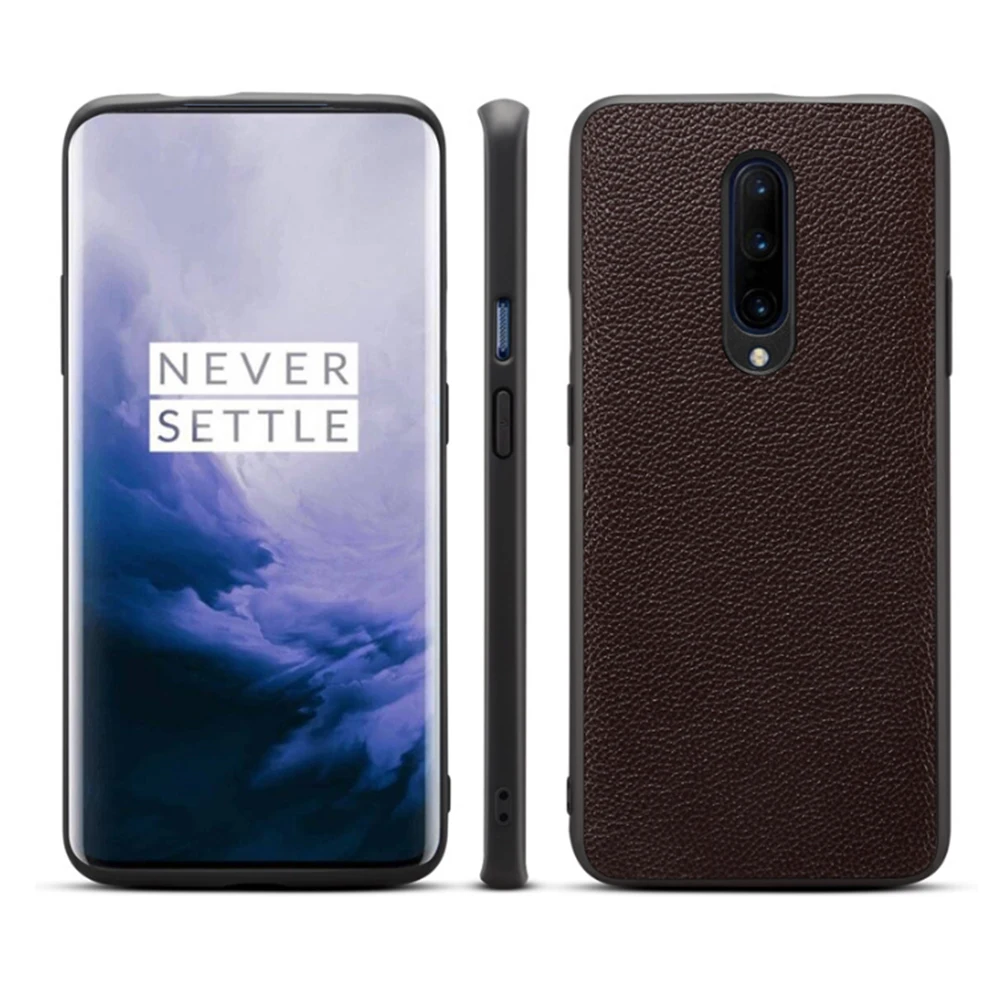 Ретро Кожаный чехол для телефона OnePlus 7 Pro противоударный защитный чехол оболочка для OnePlus 6T 5T Мягкий ТПУ чехол для OnePlus 5 6