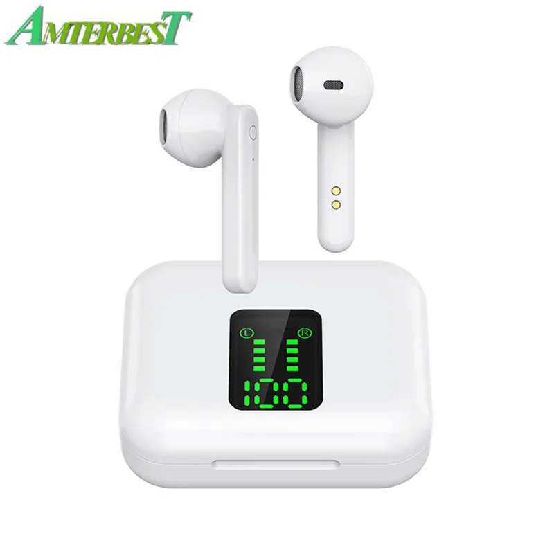 Amterbest X15 Tws Cuffie Bluetooth Auricolare Wireless Display A Led Cuffie Sportive Auricolari Stereo Con Scatola Di Ricarica Pk I500 I9000