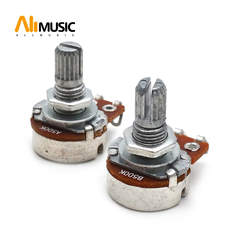 Pot de Volume pour guitare basse électrique A500k B500k, 4 pièces, 15mm