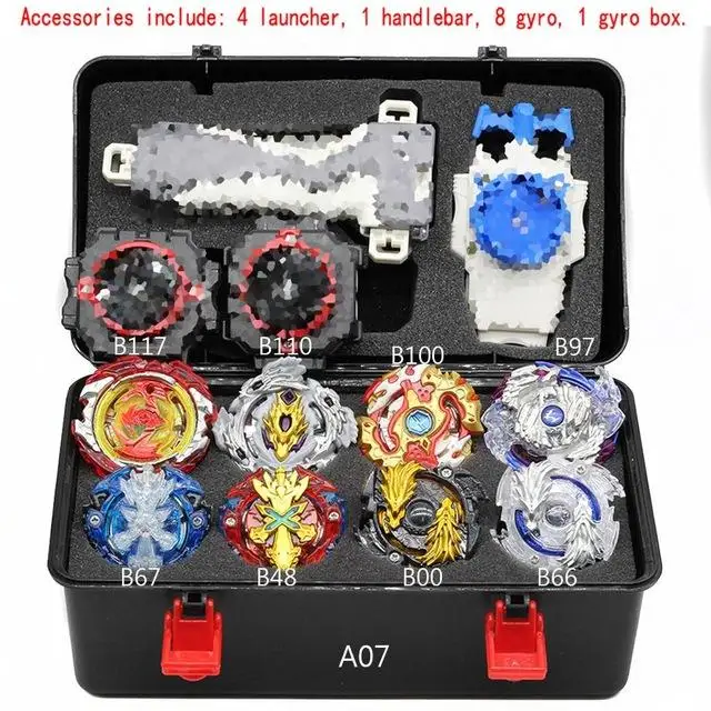 Горячие Стили волчок Beyblade Burst B139 B133 B131 B129 B127 B128 без Устройства Запуска коробка металлический пластик Fusion 4d Подарочные игрушки - Цвет: A07