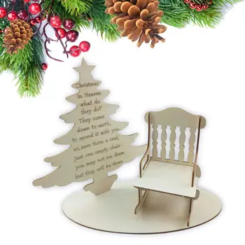 

Creative Christmas Ornaments Wooden Tree DIY Rocking Chair Desktop Table Decor