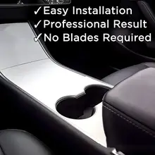 Автомобильные наклейки для центральной консоли приборной панели виниловая пленка товары для Tesla модель 3- Защитная консоль авто аксессуары для интерьера