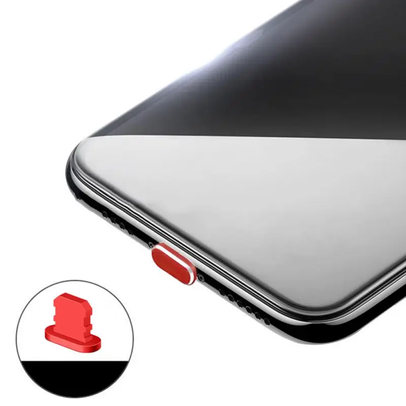 Перезарядку телефона Порты и разъёмы Пылезащитная заглушка для зарядки Порты и разъёмы с разъемом Jack для iPhone 6/6s/7/8/X/XR/Xs Max/11/11/11Pro Max защищают оптом - Цвет: red