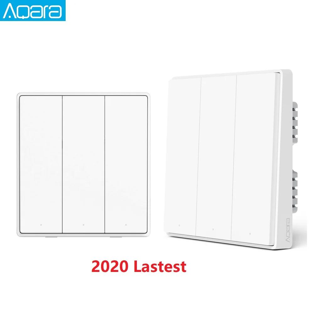 

Aqara D1 Smart Wall Switch 1/2/3 Button Wire WireLess No Neutral Remote Control Zigbee for Mijia Mi Home APP Light