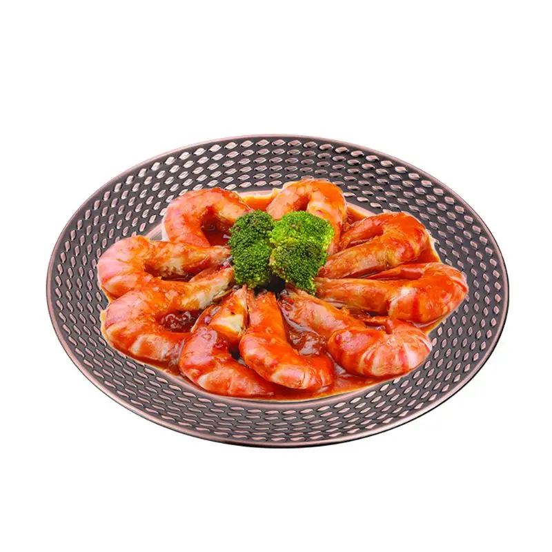 2 шт. круглая тарелка из нержавеющей стали салат фруктовый контейнер для