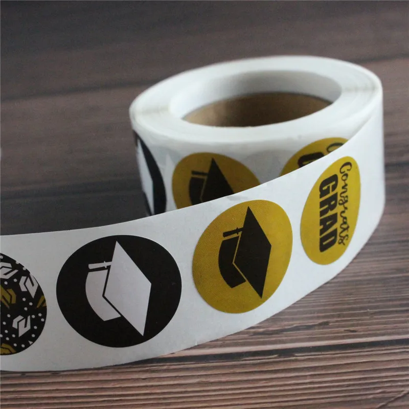 

Graduation Sticker Seal Labels Gift Decoration Stickers for Package 500pcs Per roll