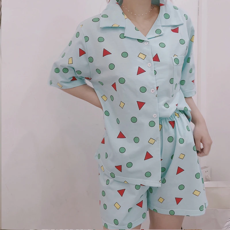 Женский пижамный комплект Bangtan для мальчиков Kpop Harajuku мультфильм печатных пижамы кавай корейский японский Kawaii Pijama Mujer хлопковая одежда для сна - Цвет: green