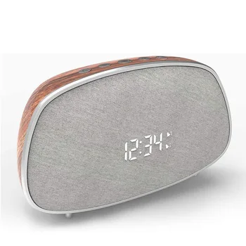 

Bluetooth Speaker Dual Alarm Clocks，HiFi Sound Portable Home Audio, FM Radios, Retro Classic Wooden Wireless Speaker alarm clock