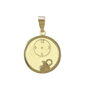 

Medal newborn yellow gold round with Pacifier