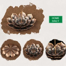 Креативный китайский Будда сплав благовония горелка цветок лотоса ручной работы подставка для ладана для домашнего офиса буддистские украшения