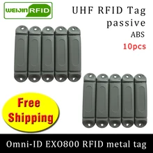 UHF RFID металлическая бирка omni-ID EXO800 915m 868mhz Impinj Monza4QT 10 шт. прочные ABS смарт-карты пассивные RFID метки