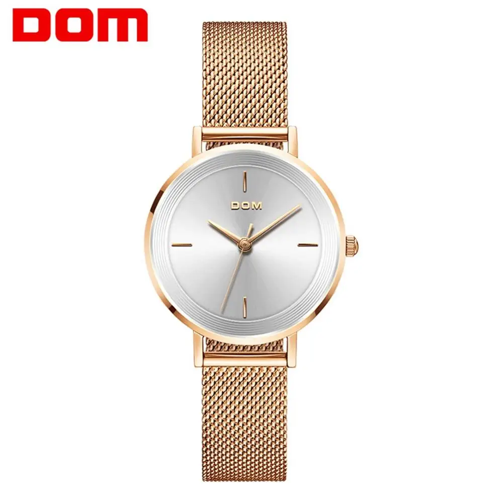 

DOM New Women Luxury Brand Watch Simple Quartz Lady Waterproof Wristwatch Female Fashion Casual Watches Clock reloj mujer G-1307