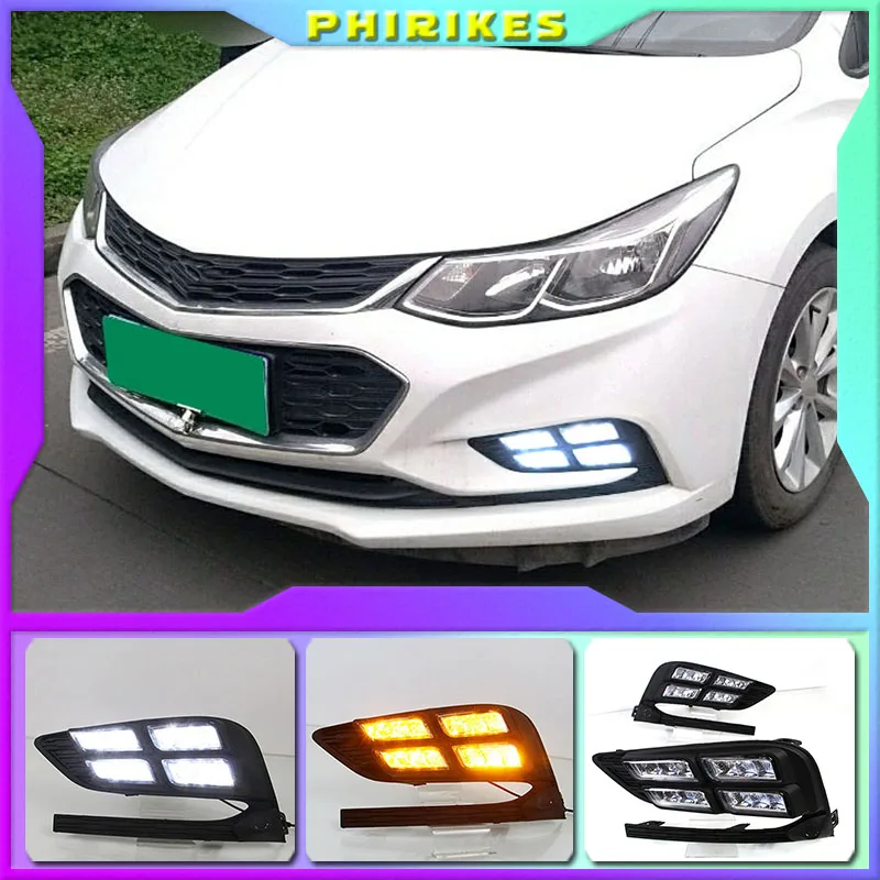 

Дневные ходовые огни, противотуманные фары, 12 В, 2 шт., для Chevrolet Cruze 2016, 2017, 2018