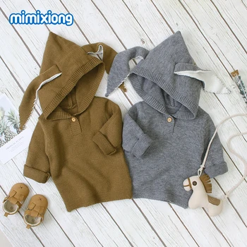 

Baby Sweaters Newborn Autumn Winter Warm Knitted Infant Bebes Pullovers Tops Cute 3D Rabbit Toddler Kids Knitwear 0-24M Clothes