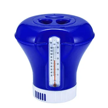 

Swimming Pool Hot Spring Floating Applicator with Thermometer 8 Inch Chemical Chlorine Dispenser Cleaner HB88