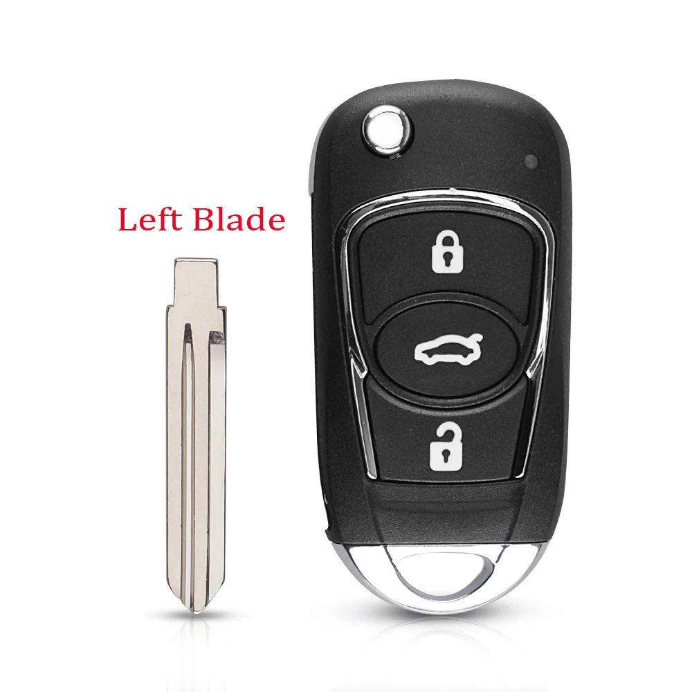 Left Blade KEYYOU 3BTN измененная откидная оболочка ключа дистанционного управления чехол для Kia K2 K5 Rio 3 Picanto Ceed Cerato Sportage для hyundai I30 I40 I20 IX35 - Количество кнопок: Left Blade