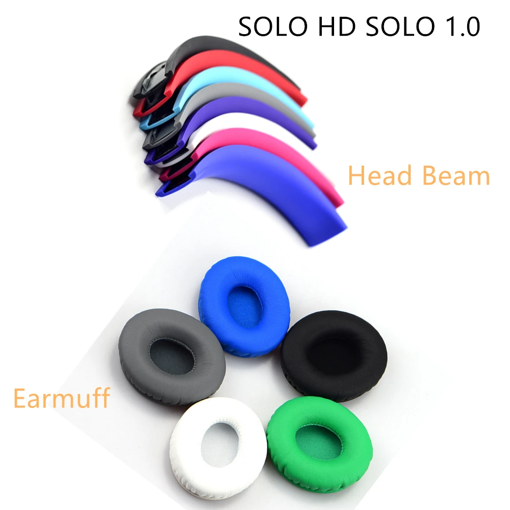 

Earmuff Head Beam for BEATS SOLO HD Headphone Cover Solo1.0 Generation Sponge Earpads HeadBeam Pad Accessory Replacement